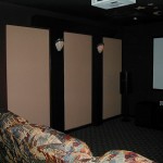 Dedicated Home Theater Sound Treatment Panels, Surround, Projector, Chairs