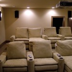 Dedicated Home Theater with Surround, Projector, chairs