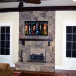 Stone Fireplace Plasma Installation